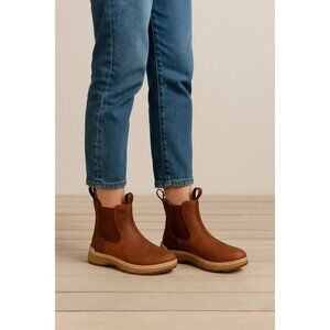 Sorel Women's Hi-Line Chelsea Scorch Tawny Buff Suede Leather Boots Size 7.5